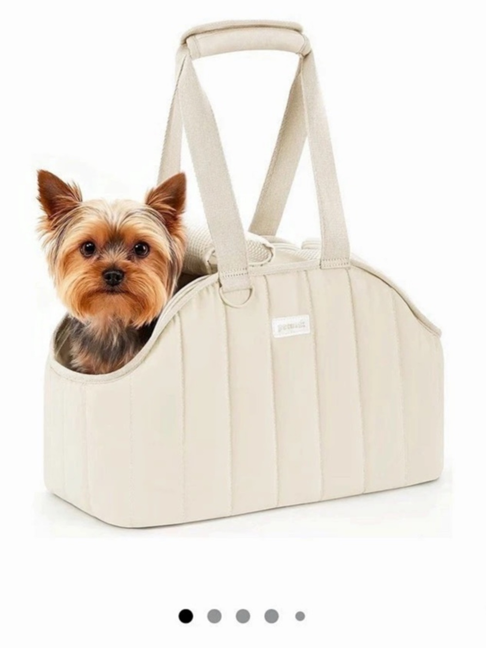 Pecute Dog Purse Carrier Soft Pet Carrier Cream. New